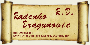 Radenko Dragunović vizit kartica
